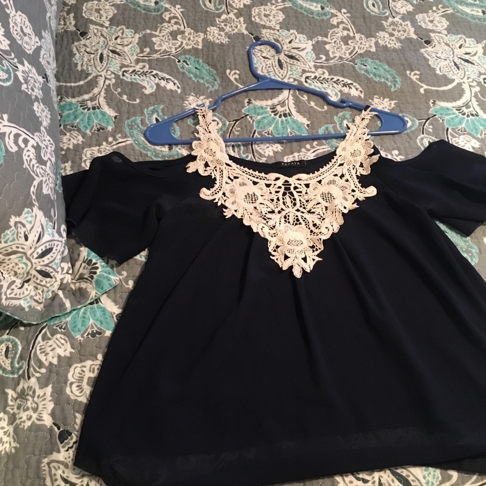 navy dress top
